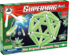 SUPERMAG MAXI GLOW - SET CONSTRUCTIE LUMINOS 66 PIESE - VV25400 foto