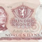 NORVEGIA █ bancnota █ 100 Kroner █ 1973 █ P-38g █ UNC █ necirculata