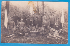 CARTE POSTALA DIN WW1 - FOTOGRAFIE DE GRUP CU SOLDATI DIN ARMATA AUSTRIACA foto