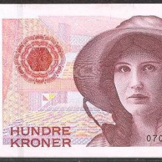 NORVEGIA █ bancnota █ 100 Kroner █ 2004 █ P-49b █ UNC █ necirculata