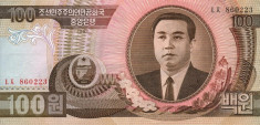 COREEA DE NORD ? bancnota ? 100 Won ? 1992 ? P-43 ? UNC ? necirculata foto