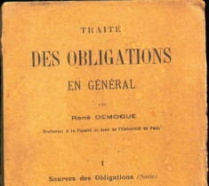 TRAITE DES OBLIGATIONS SOURCE D&amp;#039;OBLIGATIONS RENE DEMOGUE foto