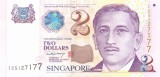 Bancnota Singapore 2 Dollars 2005 P-45A UNC, Asia, Necirculata