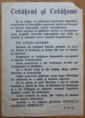 Manifest impotriva PNT si PNL , cu ment. lui Antonescu si Garzii de Fier , 1946 foto