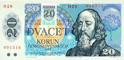 SLOVACIA █ bancnota █ 20 Korun █ 1993 █ P-15 █ UNC foto