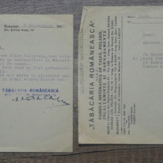 2 documente/ antet Tabacaria Romaneasca