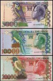 SAO TOME SI PRINCIPE █ SET █ 5000+10000+20000 Dobras █ 1996 █ P-65b-66b-67b UNC