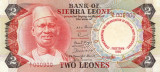 SIERRA LEONE █ bancnota █ 2 Leones █ 1980 █ P-11 █ COMEMORATIV █ UNC necirculata