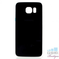 Capac Baterie Spate Samsung Galaxy S6 G920 Cu Adeziv Sticker Negru foto