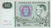 SUEDIA █ bancnota █ 10 Kronor █ 1975 █ P-52c █ UNC necirculata