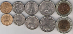 RUSIA ? SET COMPLET DE MONEDE ? 10 + 50 Kopeek + 1 + 5 + 10 Rublei ? 1991 ? UNC foto