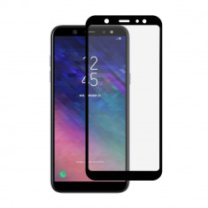 Folie Sticla NanoGlass pentru Samsung Galaxy A6 Plus (2018), 3D, Full Cover (acopera tot ecranul), 0.15mm, Negru foto