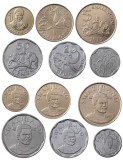 SWAZILAND █ SET COMPLET DE MONEDE █ 10+20+50 Cents 1+2+5 Emalangeni █ 2015 █ UNC