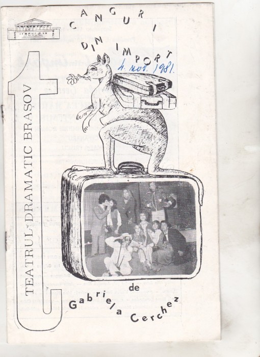 bnk rev Program Teatrul dramatic Brasov 1981 -Canguri din import