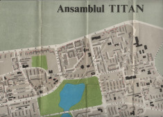 Harta Bucuresti ansamblul Titan 1982 foto
