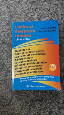 LIMBA SI LITERATURA ROMANA CLASA A XI A - SOARE foto