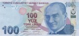 TURCIA █ bancnota █ 100 Lira █ 2009 █ P-226b █ Seria B █ UNC █ necirculata