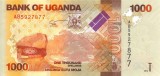 UGANDA █ bancnota █ 1000 Shillings █ 2010 █ P-49 █ UNC █ necirculata