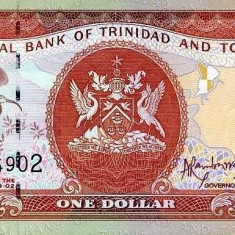 TRINIDAD SI TOBAGO █ bancnota █ 1 Dollar █ 2006 (2014) █ P-46A semnatura 9 █ UNC