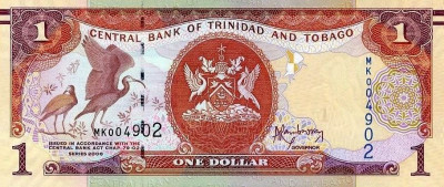 TRINIDAD SI TOBAGO █ bancnota █ 1 Dollar █ 2006 (2014) █ P-46A semnatura 9 █ UNC foto