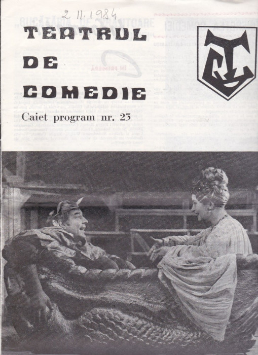 bnk rev Teatrul de comedie - caiet program nr 23 1984