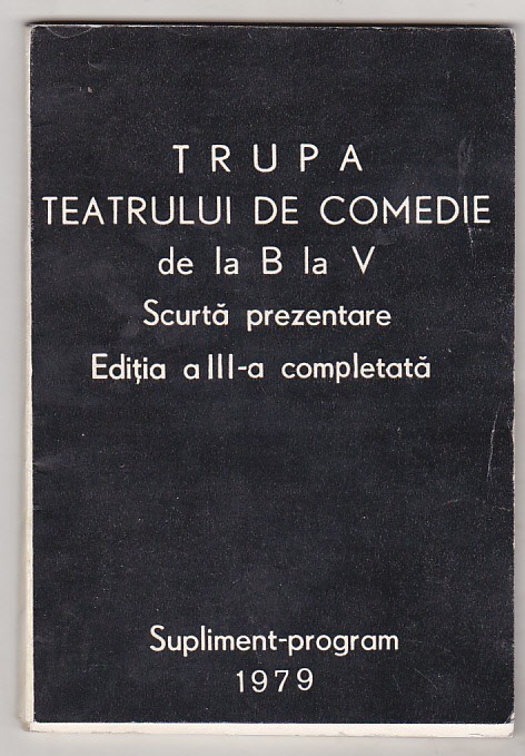bnk rev Trupa Teatrului de comedie de la B la V ed III 1979