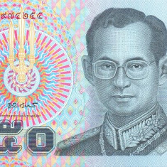 THAILANDA █ bancnota █ 50 Baht █ 2004 █ P-112 █ semnatura 78 █ UNC necirculata