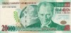 TURCIA █ bancnota █ 20.000.000 20000000 Lira █ 2000 █ P-215 █ UNC █ necirculata