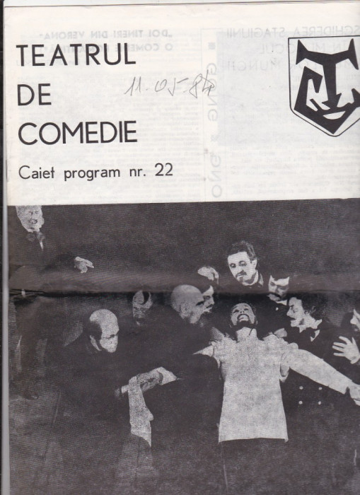 bnk rev Teatrul de comedie - Caiet program nr 22 - 1984