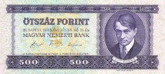 UNGARIA ? bancnota ? 500 Forint ? 1990 ? P-175 ? UNC ? necirculata foto