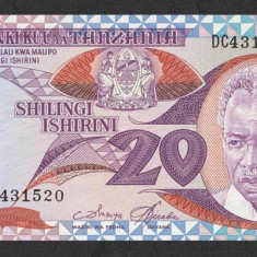 TANZANIA █ bancnota █ 20 Shillings █ 1986 █ P-12 █ UNC █ necirculata
