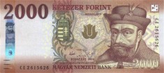 UNGARIA ? bancnota ? 2000 Forint ? 2016 ? P-204a ? UNC ? necirculata foto