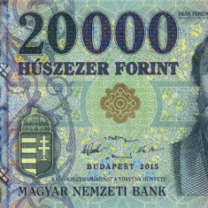 UNGARIA █ bancnota █ 20000 Forint █ 2015 █ P-207a █ UNC █ necirculata