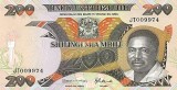 TANZANIA █ bancnota █ 200 Shillings █ 1992 █ P-20 █ UNC █ necirculata