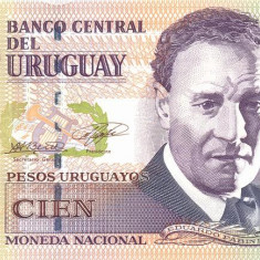 URUGUAY █ bancnota █ 100 Pesos Uruguayos █ 2008 █ P-88a █ UNC █ necirculata