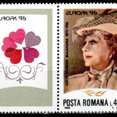 Romania 1996, LP 1407 a, EUROPA, straif cu 2 viniete, tip 1, MNH! LP 35,00 lei