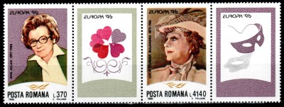 Romania 1996, LP 1407 a, EUROPA, straif cu 2 viniete, tip 1, MNH! LP 35,00 lei foto