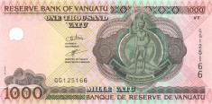 VANUATU ? bancnota ? 1000 Vatu ? 2002 ? P-10 ? Serie GG ? UNC ? necirculata foto