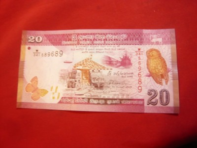 Bancnota 20 rupii 2015 Sri Lanka , cal.NC foto