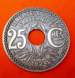 Placheta Numismatica 25 Centimi 1924