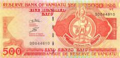 VANUATU ? bancnota ? 500 Vatu ? 2011 ? P-5c ? Serie FF ? UNC ? necirculata foto