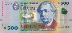 URUGUAY ? bancnota ? 500 Pesos Uruguayos ? 2014 ? P-97 ? UNC ? necirculata foto