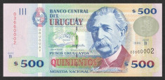 URUGUAY ? bancnota ? 500 Pesos Uruguayos ? 1999 ? P-82 ? UNC ? necirculata foto