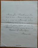 Cumpara ieftin Invitatie de lux la nunta, familii din protipendada orasului Botosani, 1917