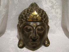 APLICA DECORATIVA LEMN / MASCA BUDISTA LEMN AURIT - BUDDHA 18/26 CM foto