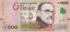 URUGUAY ? bancnota ? 200 Pesos Uruguayos ? 2015 ? P-96 ? UNC ? necirculata foto