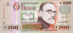 URUGUAY ? bancnota ? 200 Pesos Uruguayos ? 2000 ? P-77b ? UNC ? necirculata foto