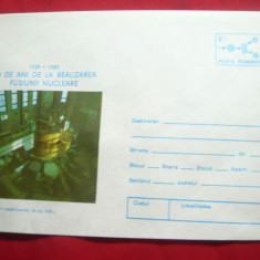 Plic ilustrat -50 Ani de la realizarea Fusiunii Nucleare cod 91/89