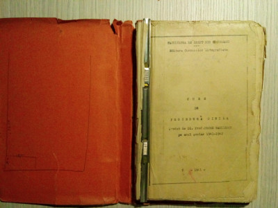 CURS DE PROCEDURA CIVILA - Petre Vasilescu - 1941, 502 p.; curs litografiat foto