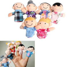 6 mascote familie jucarii degete mascote povesti logoped autism papusi degete foto